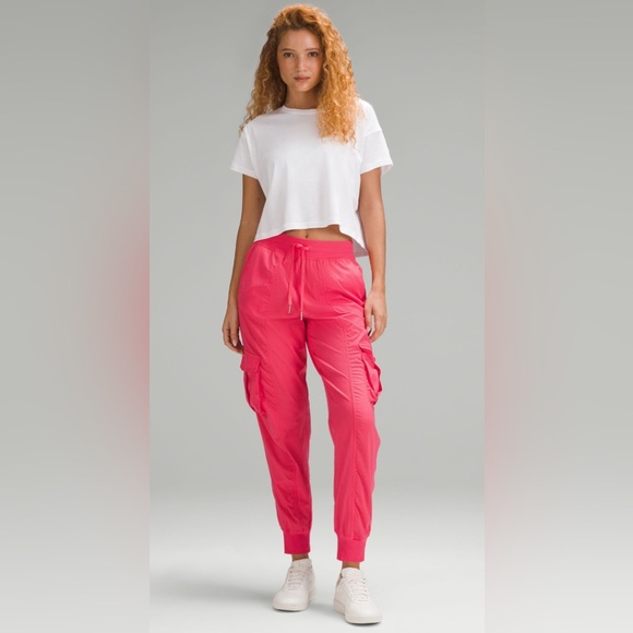 Lululemon Dance Studio Relaxed Fit Mid Rise Cargo Jogger Medium Glaze Pink - Picture 1 of 11